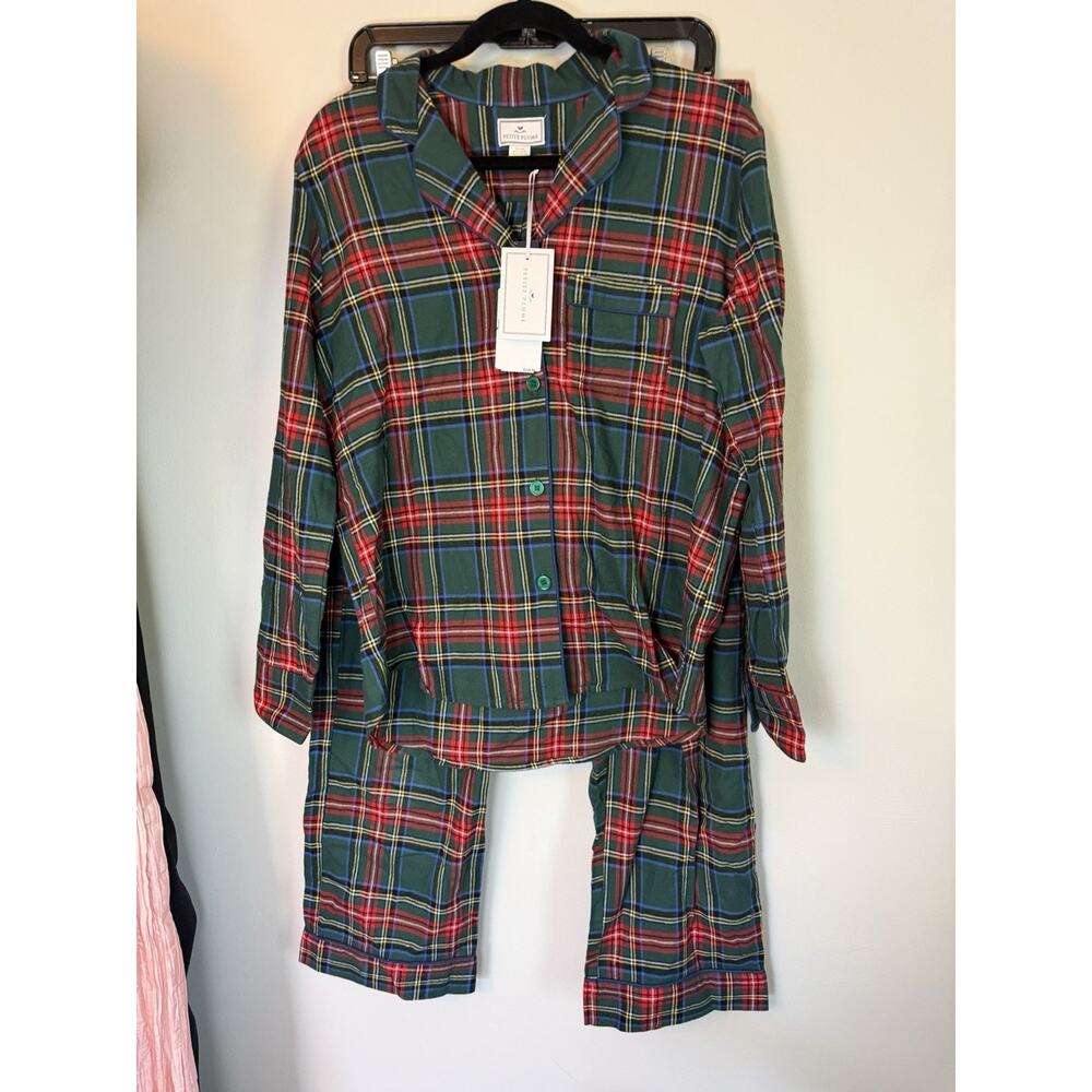 PETITE PLUME Women's Brushed Twill Pajama In Kensington Tartan Sz M $118 NWT - Picture 3 of 13